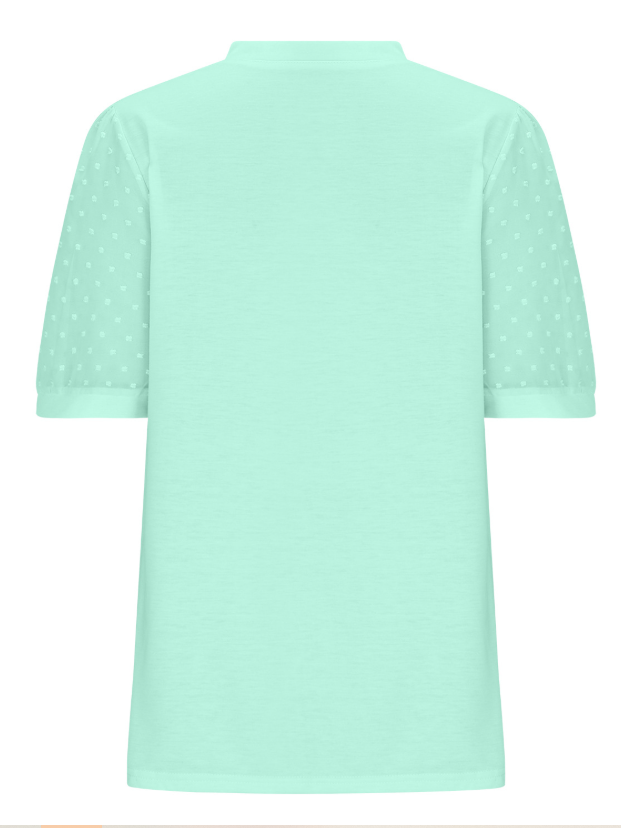 T-shirts Femmes Pois Polka Urbain Été Col V Micro-élasticité Journée Manches Courtes Régulier Droit