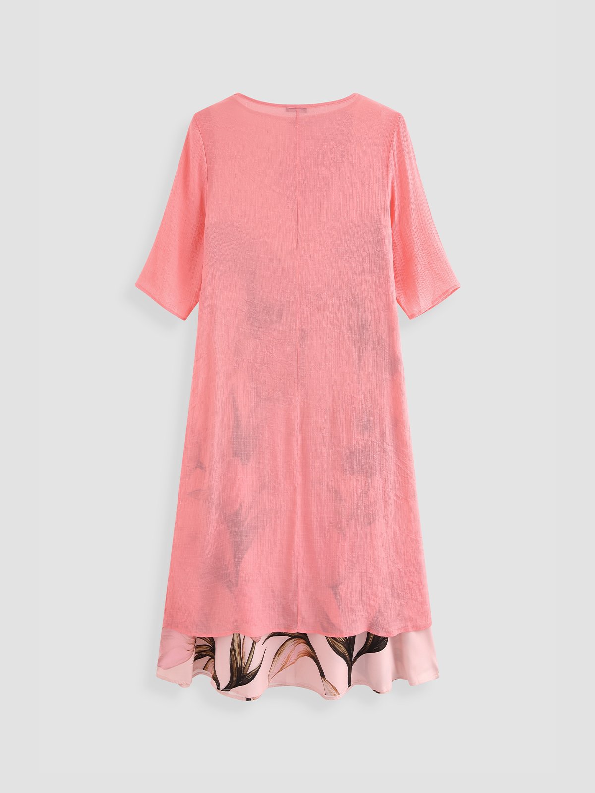 Ensembles deux pièces Décontracté Floral Printemps Léger Maxi Fibre de polyester Trois quarts Coupe H-Line pour femme