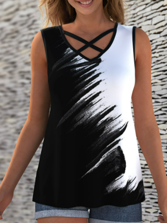 Débardeurs & Camisoles Femme Décontracté Ombre Été Léger Maillot Haute élasticité Sans Manches Coupe Regular