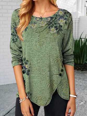 T-shirt Vert Rétro