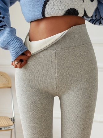 Pantalons De Yoga Plain Automne Simple Naturel à Haute Élasticité Serré Long Droit Régulier Taille pour Femmes