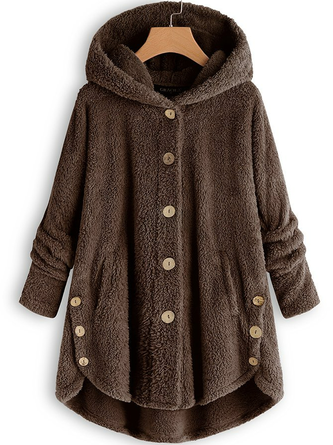 Manteau Femme Décontracté  Solide Boutonné Poids moyen Sports & Outdoor  Manche LongueFit Regular