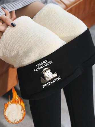 Pantalons De Yoga Décontracté Hiver Chat Polyester Taille Haute Serré Pantalon coupe slim Long H-ligne pour Femmes