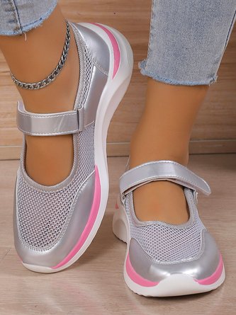 Marche à pied Chaussures Femmes Plain Sportif Toutes Les Saisons à Talon Plat Bout Fermé Tissu Standard Baskets d'extérieur EVA
