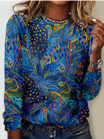 Chemises Géométrique Décontracté Printemps / Automne Polyester Aucune