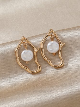 Boucles d'oreilles Femme Géométrique Toutes Les Saisons Élégant Fête Métal Pendentif Collier