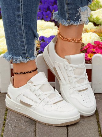 Chaussures de skate Femmes Décontracté Plain Toutes Les Saisons Quotidien Bout Rond PU Caoutchouc Standard Chaussures de skate