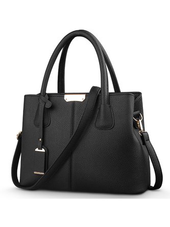 Sacs Fourre-tout Plain Toutes Les Saisons Urbain Zip Quotidien PU Carré pour Femmes