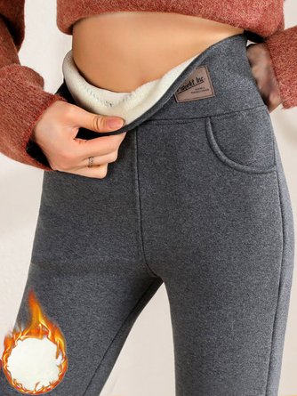 Pantalons De Yoga Femmes Décontracté Plain Printemps / Automne Poids lourd Quotidien Serré chaleur Droit en Toison