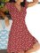 Robe Florale Mince à Manches Courtes pour Femmes