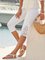 Pantalon décontracté Décontracté Plaine Printemps Poids moyen Micro-élasticité Taille moyenne Capris Taille élastique H-Line pour femme