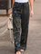 Pantalon décontracté Décontracté Ethnique Eté Quotidien Fibre de polyester Lâche Cordon de serrage à la taille Long H-Line pour femme