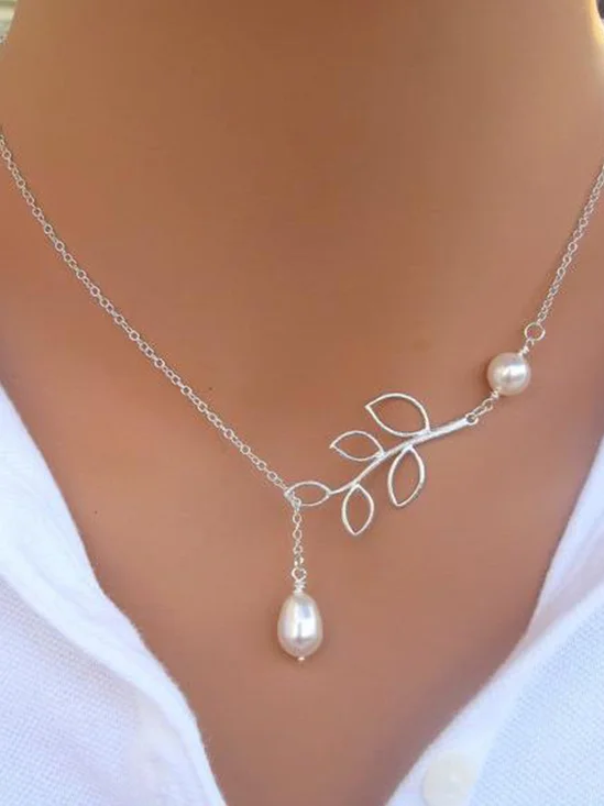 Collier Femme Uni élé  Perlé Alliage Femme
