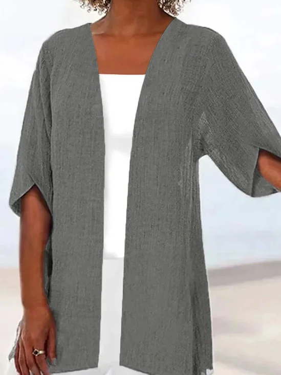 Kimono Décontracté Plain Été Polyester Naturel Aucune élasticité Meilleure vente Droit Mini pour Femmes