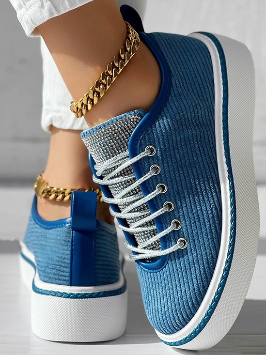 Chaussures de skate Femmes Décontracté Plain Toutes Les Saisons Quotidien à Talon Plat Tissu Toussaint Caoutchouc à Enfiler