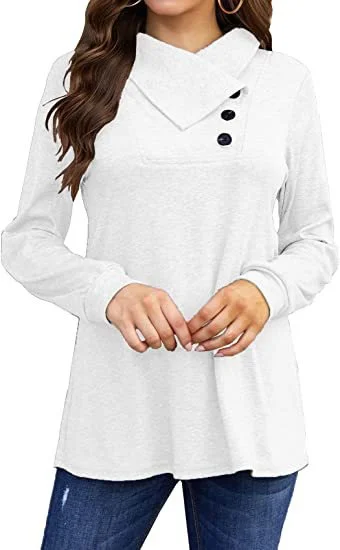 Chemisiers1 Femmes Décontracté Plain Printemps / Automne Polyester Micro-élasticité Quotidien Ample Régulier Régulier