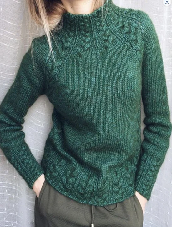 Pulls Décontracté Plain Printemps / Automne Tricoté Quotidien Coupe Régulière Régulier Droit Régulier pour Femmes