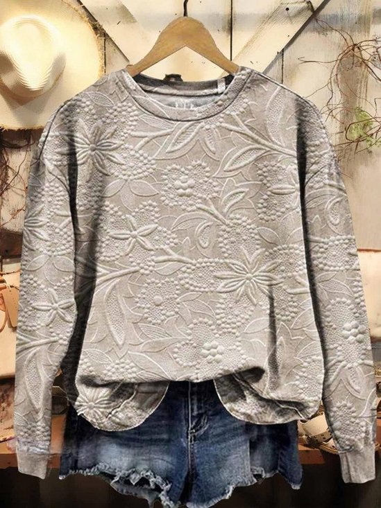Sweat-shirts Femmes Décontracté Printemps / Automne impression en 3D Polyester Micro-élasticité Vacances Ample Régulier Régulier