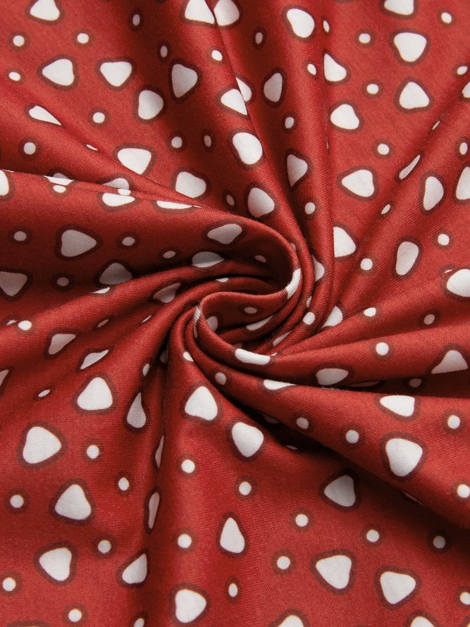 Robes Décontracté Été Coeur/cordé Polyester Froncé Naturel Ample Robe t-shirt Élasticité moyenne pour Femmes