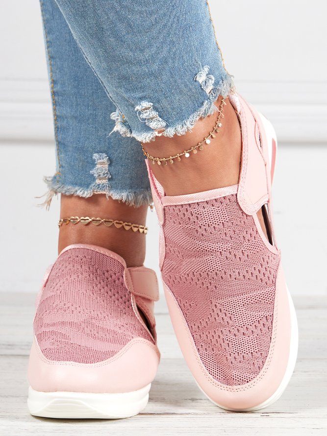 Baskets Femme Décontracté Plaine  Crochet et Boucle Antidérapant  Talon Plat