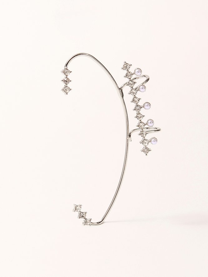 Boucles d'Oreilles Femme Soirée Plaine Toutes Saisons Strass Strass Strass Femme Best Sell Ear Cuff