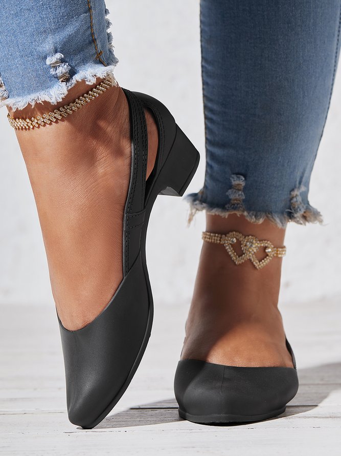 Mocassins Décontracté Plain Toutes Les Saisons Portable Vacances Évidé à Bout Pointu Chaussures à Tige Basse PVC pour Femmes