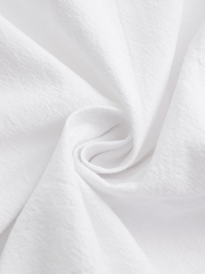 Pantalons Plain Toutes Les Saisons Décontracté Naturel Aucune élasticité Quotidien Ample adapté Droit pour Femmes