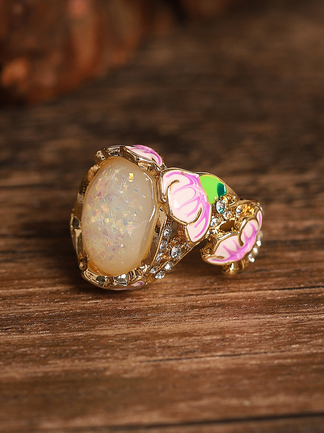 Bague Vintage Floral Printemps Fleur Alliage Femme Standard Alliage pour Femme