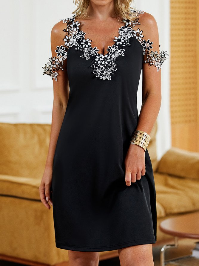 Robes Plaine Summer Party Naturel Regular Fit Jupe Cap Sleeve A-Line Regular pour Femme