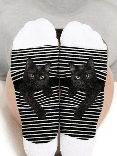 Chaussettes Femme  Coton Imprimé Grandes Tailles