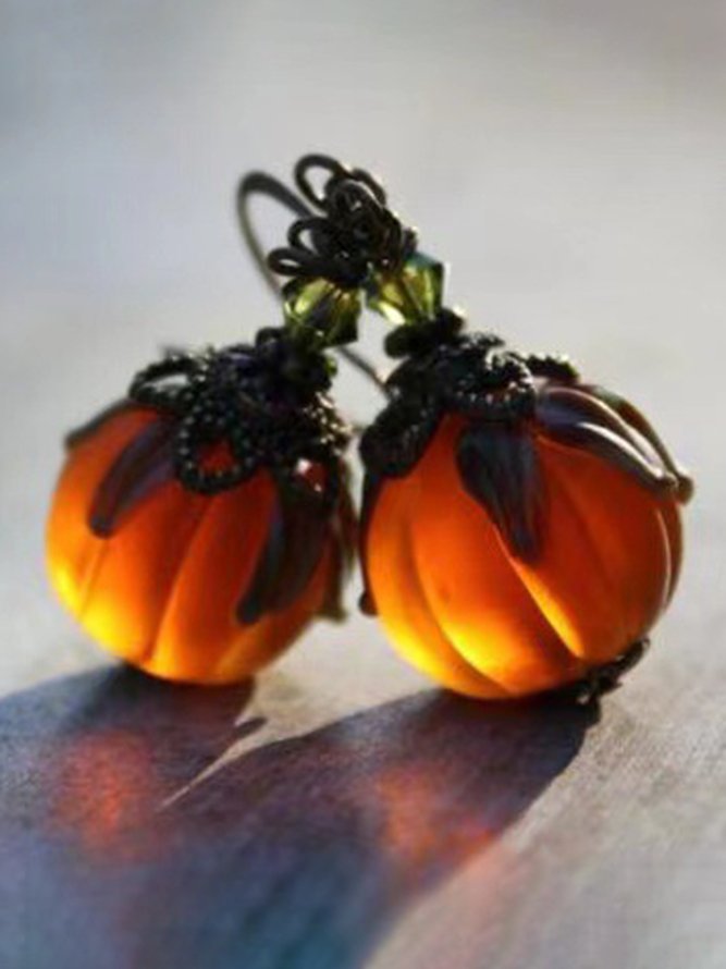 Boucles d'Oreilles Rue Toutes Les Saisons Toussaint Évidé Vacances Résine Résine Rétro Style Pendre pour Femmes