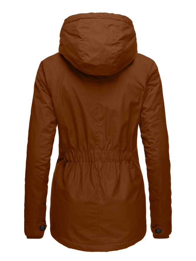 Manteau Femme Décontracté Plain Hiver Sweat-shirt à Capuche Naturel Poids lourd Ample  Manche LongueH-ligne