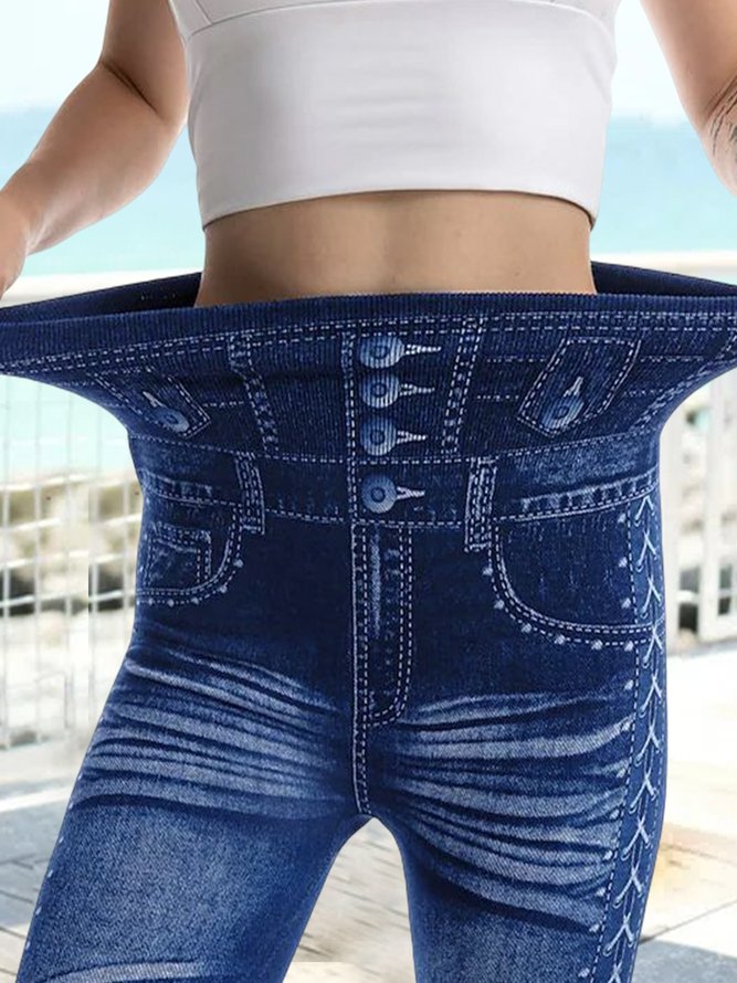 Pantalons De Yoga Décontracté Plain Printemps Spandex Naturel Quotidien Serré Long Legging pour Femmes