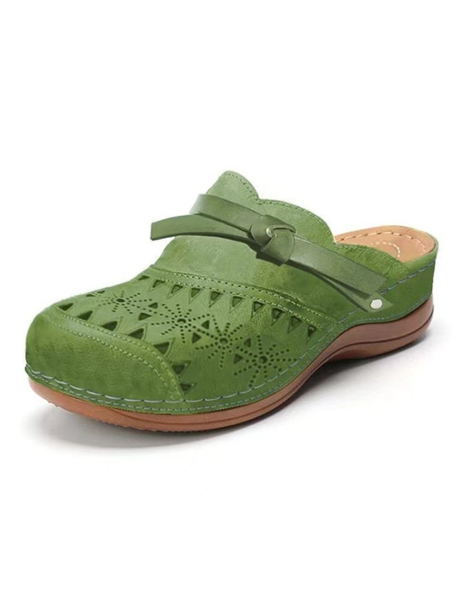 Appartements Femme Vintage Plaine Printemps Respirant Talon Bas Style Vintage Pu Birkenstock Polyuréthane