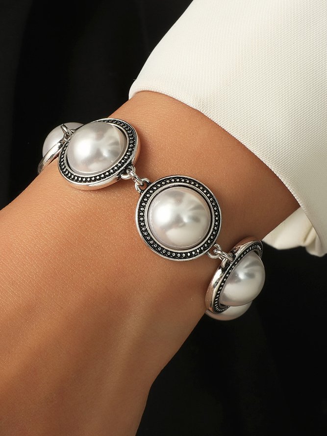 Bracelets Géométrique Rétro Toutes Les Saisons Vacances Perle Chaîne Bracelets pour Femmes