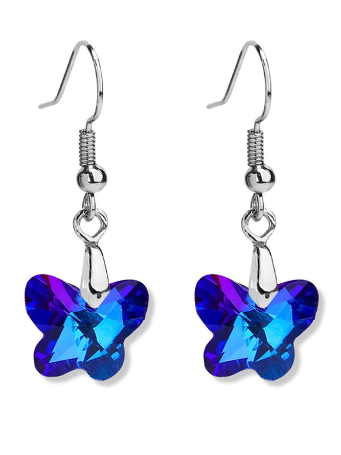 Boucles d'oreilles Femme Toutes Les Saisons Papillon Fête Fête Cristal Pendre