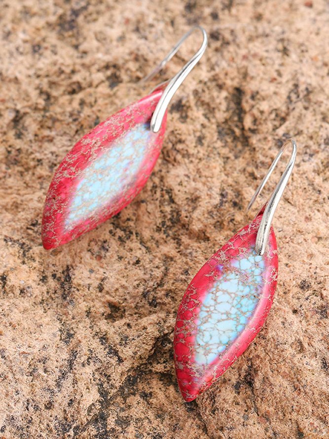 Boucles d'oreilles Femme Boho Abstrait Toutes Les Saisons Quotidien Pierre naturelle Pendre