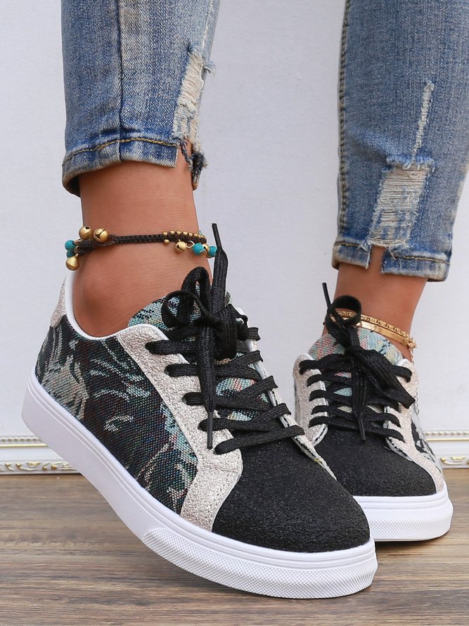 Chaussures de skate Décontracté Abstrait Toutes Les Saisons Antidérapant Bout Fermé PU Tissu Meilleure vente Caoutchouc pour Femmes