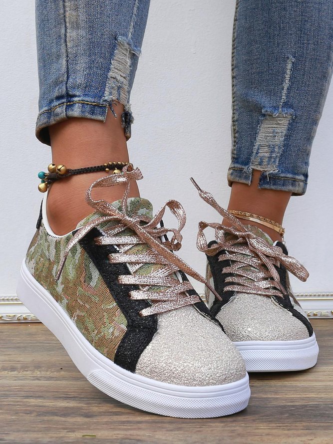 Chaussures de skate Décontracté Abstrait Toutes Les Saisons Antidérapant Bout Fermé PU Tissu Meilleure vente Caoutchouc pour Femmes