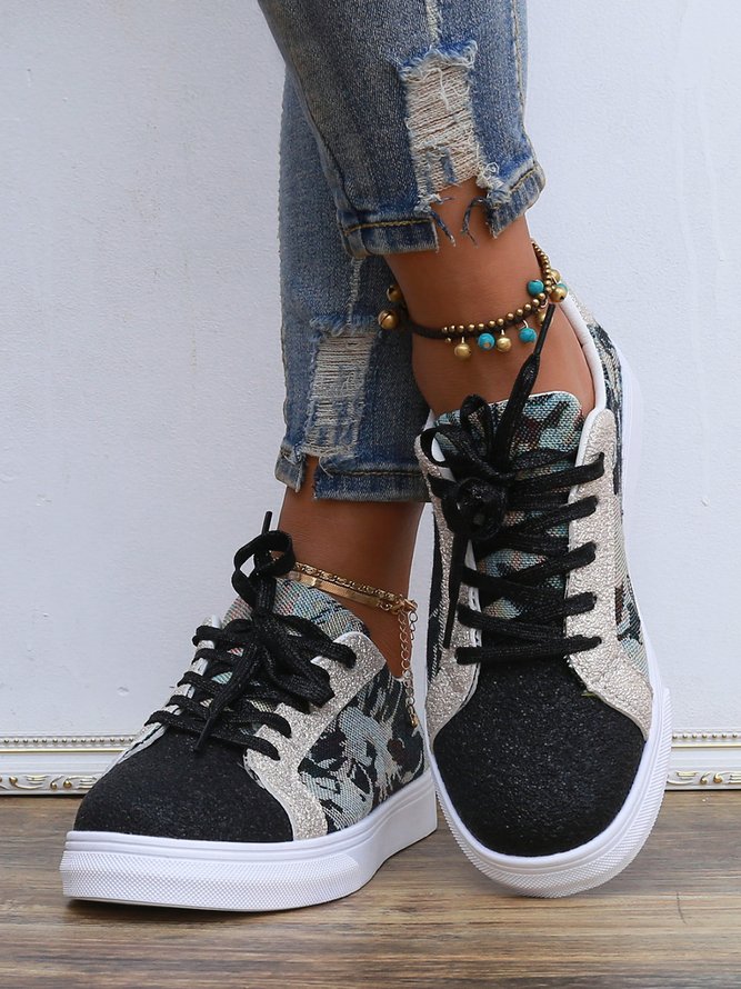 Chaussures de skate Décontracté Abstrait Toutes Les Saisons Antidérapant Bout Fermé PU Tissu Meilleure vente Caoutchouc pour Femmes