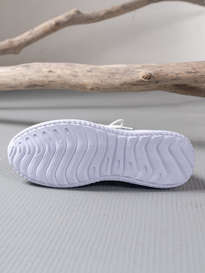 Tricoté à La Mouche Baskets Femme Ethnique Sportif Toutes Les Saisons Imprimé Haute-Élastique Bout Fermé Tissu de Maille Standard Polyuréthane