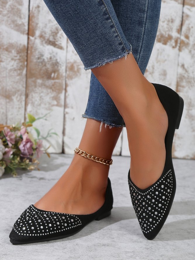 Chaussures à Tige Basse Femmes Plain Toutes Les Saisons Urbain Faire la navette Bout Fermé de Grande Taille PU Caoutchouc Chaussures à Tige Basse
