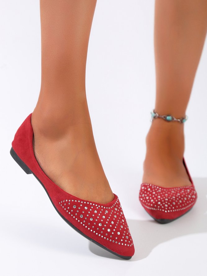Chaussures à Tige Basse Femmes Plain Toutes Les Saisons Urbain Faire la navette Bout Fermé de Grande Taille PU Caoutchouc Chaussures à Tige Basse