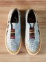 Appartements Femme Casual  Chat Split Joint  Talon Plat Tissu Slip On EVA