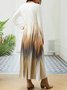 Robes Décontracté Ombre Printemps / Automne Naturel Quotidien Long Trapèze Régulier Élasticité moyenne pour Femmes
