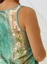 Top Débardeur Tops Femmes Décontracté Ethnique Été Aucune élasticité Quotidien Ample Jersey Régulier FF