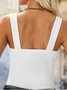 Top Débardeur Tops Femmes Plain Été Décontracté Aucune élasticité Quotidien Jersey Sans Manches Col Rond Régulier