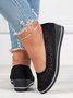 Chaussures à Tige Basse Femmes Décontracté Plain Toutes Les Saisons Portable Dentelle Talon Bas Caoutchouc à Enfiler Chaussures à Tige Basse