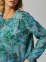 Sweat-shirts Femmes Décontracté Floral Printemps / Automne Polyester Quotidien Manches Longues Col Rond Régulier Élasticité moyenne