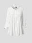 T-shirt Femme Décontracté Plaine L'  Lache Jersey Régulier A-Ligne Régulier